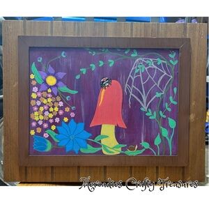 Purple Mushroom Art Painting